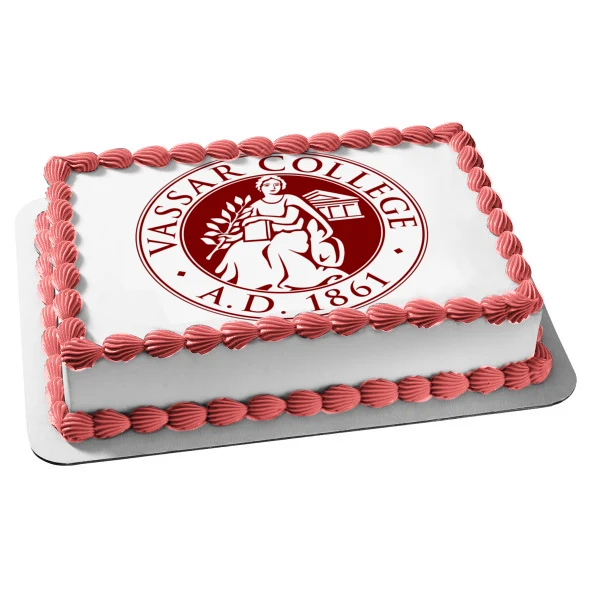 Vassar College AD 1861 Imagen de decoración comestible para tarta de la Ivy League femenina ABPID52852 A Birthday Place