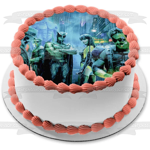 Watchmen Película Silk Spectre Dr. Manhattan Ozymandias Rorschach Nite Owl Comediante Decoración comestible para tarta Ima...