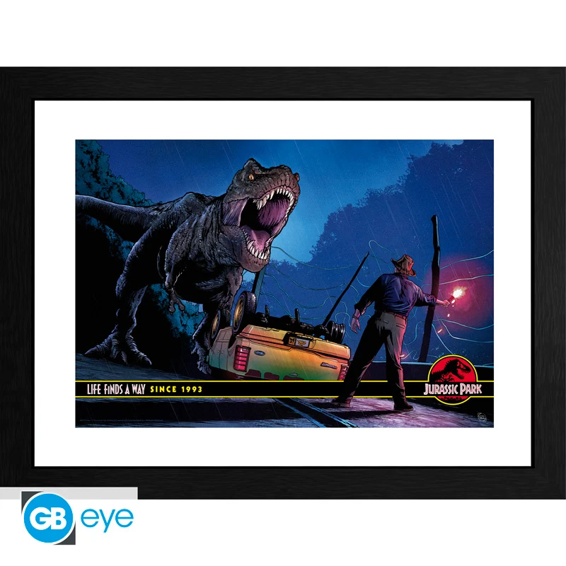 CUADRO ALAN GRANT VS TREX (30X40) JURASSIC PARK ABYSSE