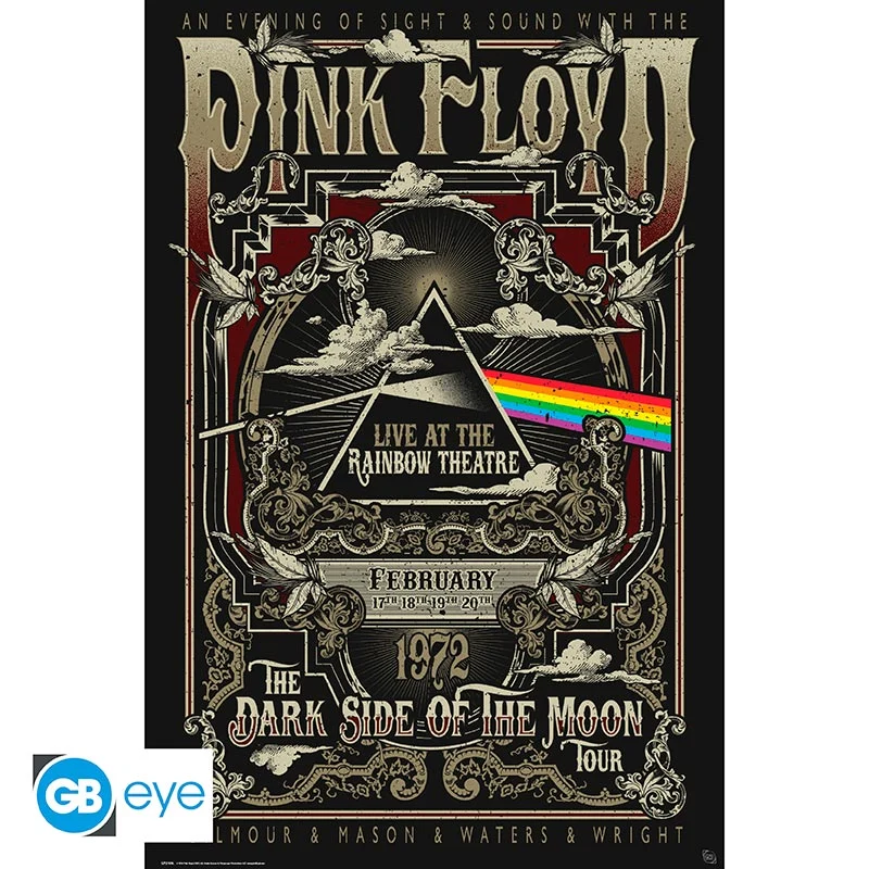 POSTER GRANDE 91.5X61 RAINBOW THEATRE PINK FLOYD ABYSSE