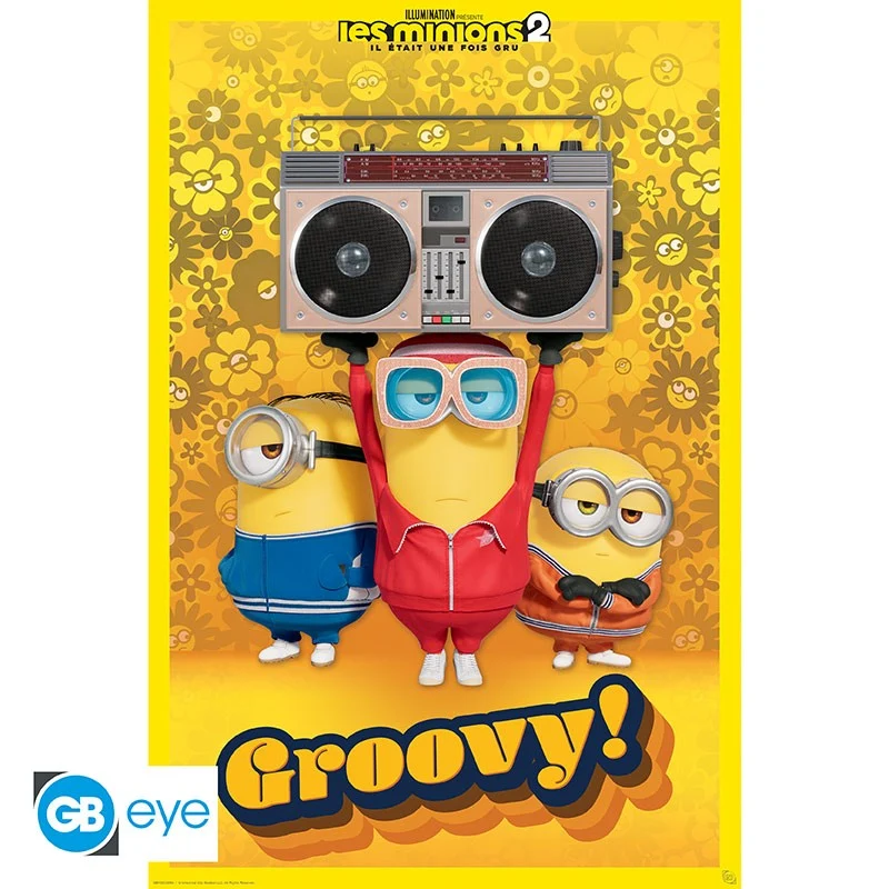 Poster Groovy Minions tamaño 91.5 x 61 cm ABYSSE