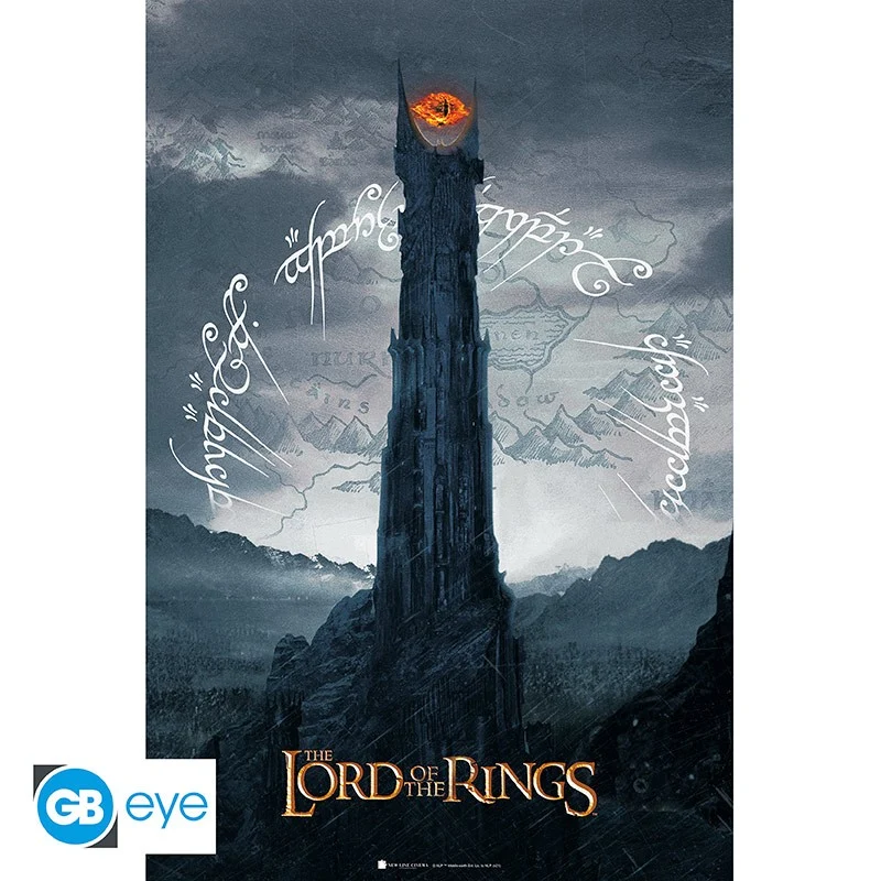 Poster Torre de Sauron El Señor de los Anillos 91.5 x 61 cm ABYSSE