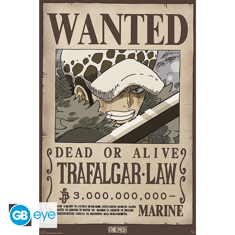 ONE PIECE - Poster Maxi 91.5x61 - Wanted Law Wano ABYSTYLE