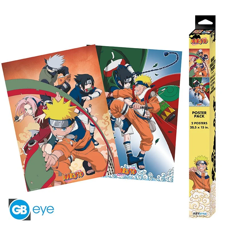 SET 2 CHIBI POSTERS NARUTO EQUIPO 7 ABYSTYLE