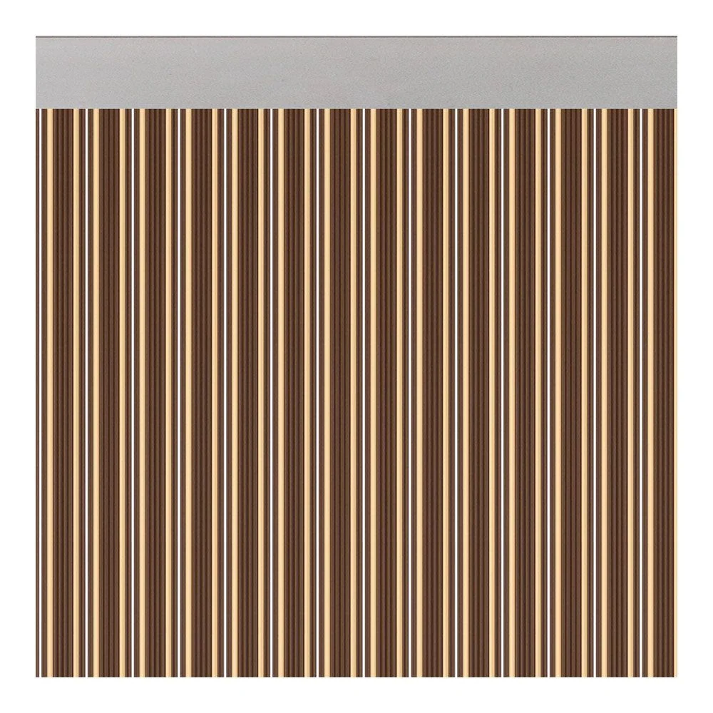CORTINA PARA PUERTA MODELO FERRARA OPACO COLOR MARRÓN-MARFIL 90 x 210 cm ACUDAM