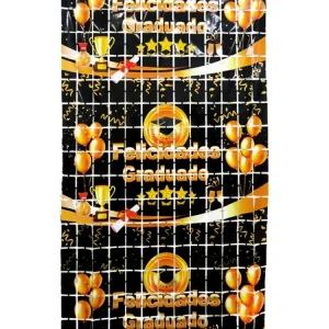 Adorno Mural Metálico Graduación Negro 2 Metros x 1 Metros 1 Unidad