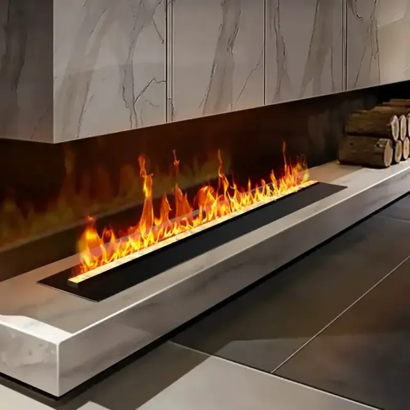 Chimenea 3D inteligente, humidificador de Vapor de agua, llama decorativa LED, pared de TV, sonido de leñ, chimenea eléctr...