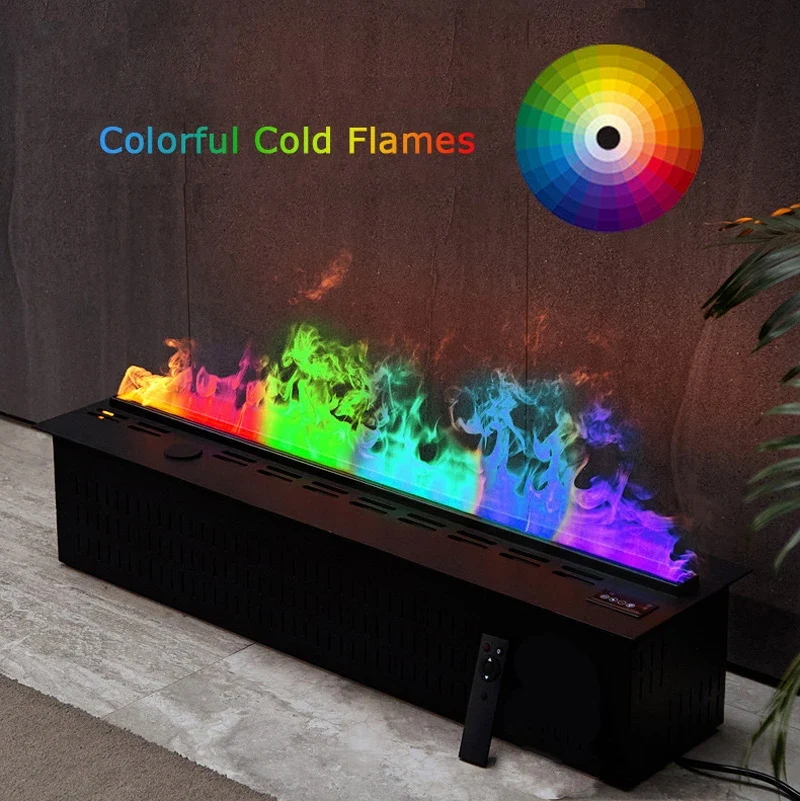 Chimenea 3D inteligente, humidificador de Vapor de agua, llama decorativa LED, pared de TV, sonido de leñ, chimenea eléctr...