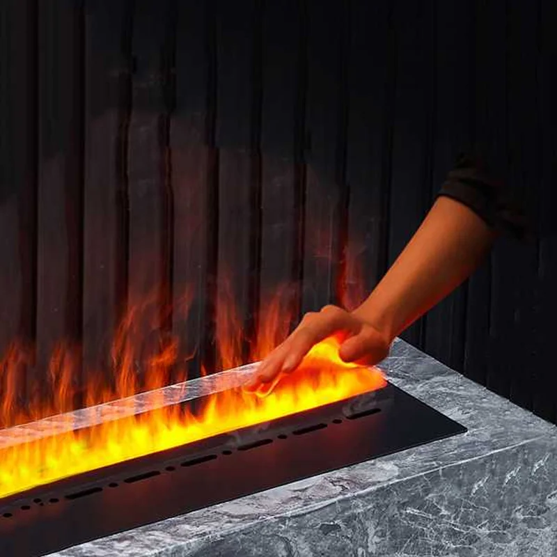 Chimenea 3D inteligente, humidificador de Vapor de agua, llama decorativa LED, pared de TV, sonido de leñ, chimenea eléctr...