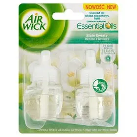 AIR WICK AROMATIZADOR ELÉCTRICO DE AIRE FLORES BLANCAS 19 ML 2 PIEZAS