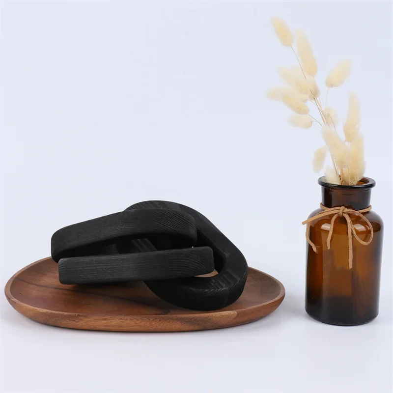 Cadena de madera square Negro AL