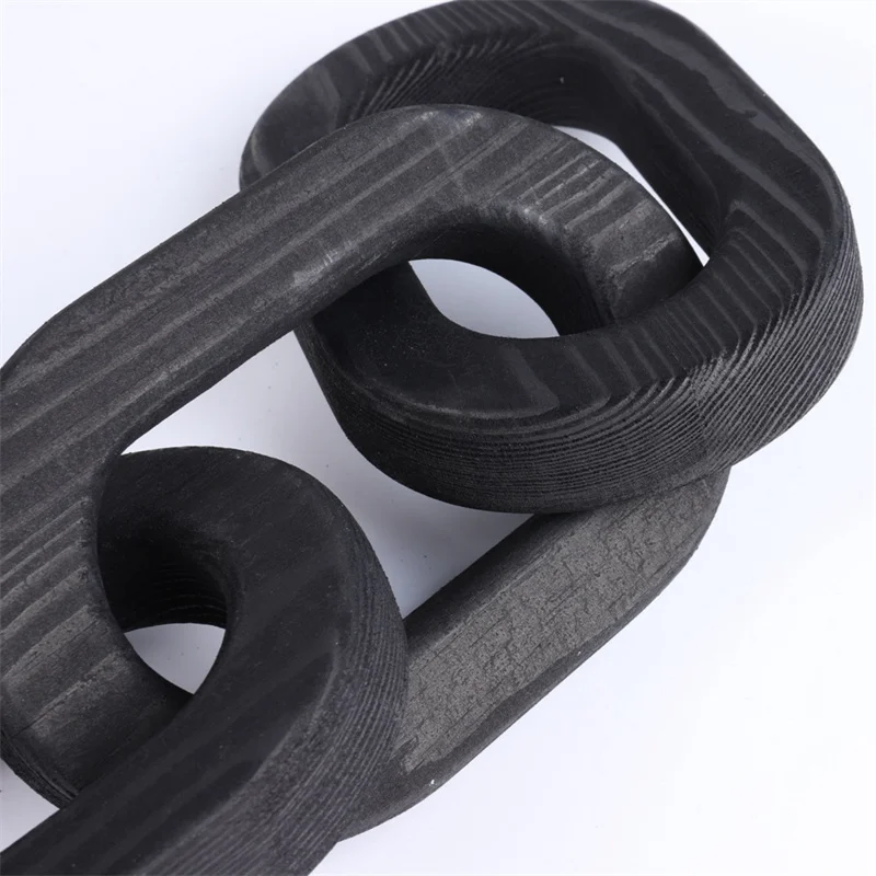 Cadena de madera square Negro AL