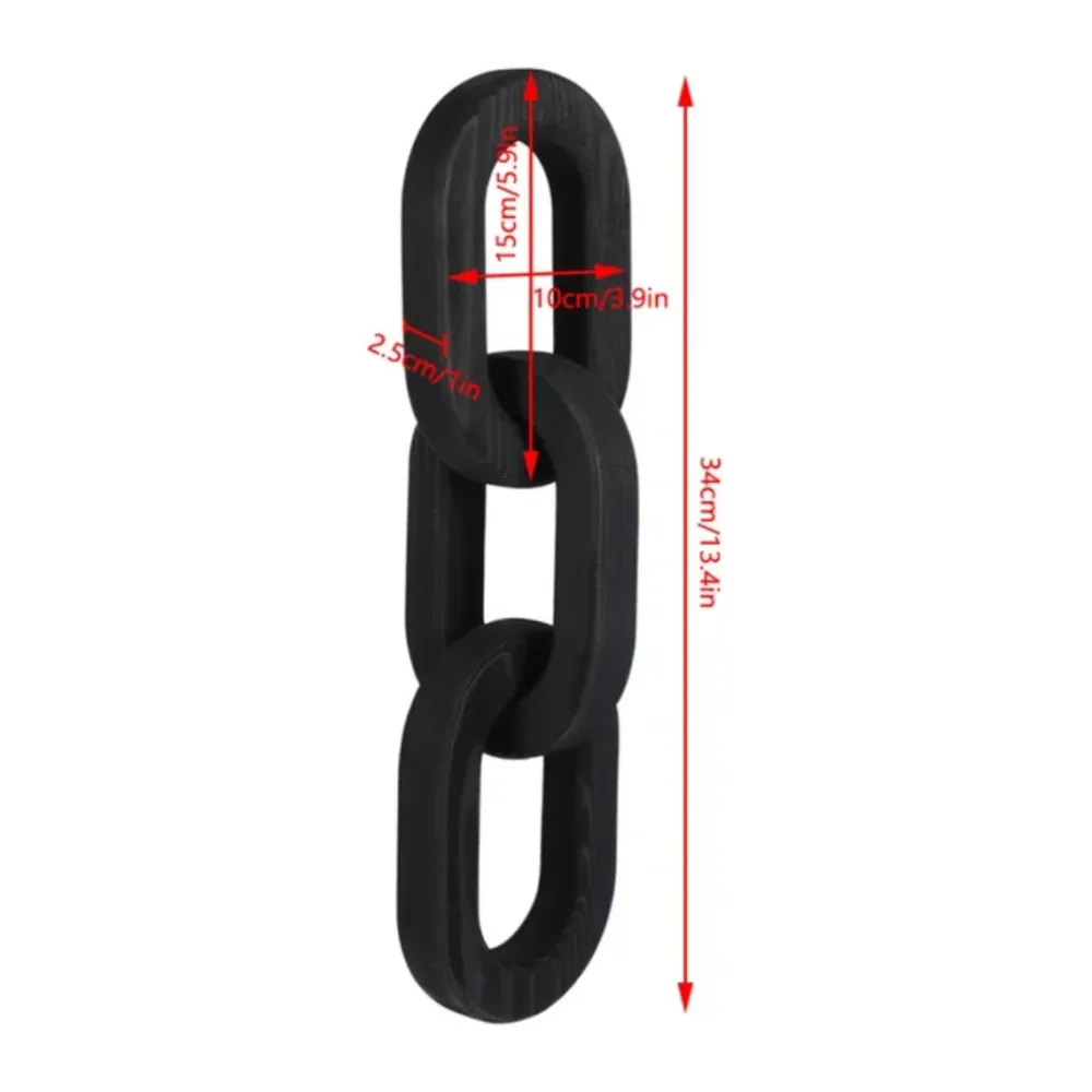 Cadena de madera square Negro AL