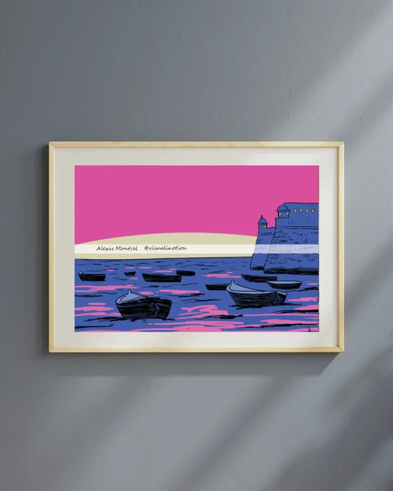 Lámina Castillo Santa Catalina Cádiz Alexis Visualinotion