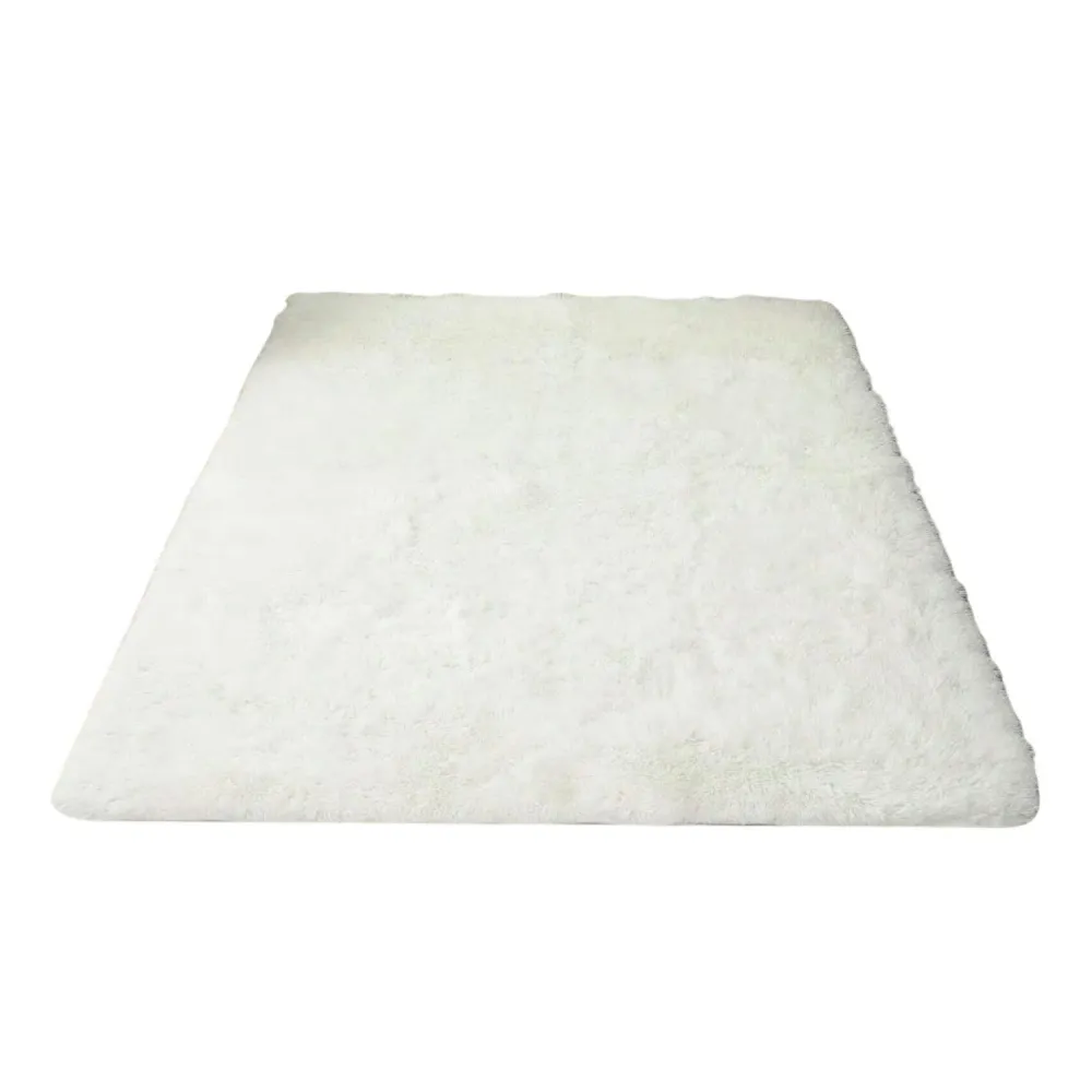 Alfombra Bajada Cama Peluda Super Suave Turquesa