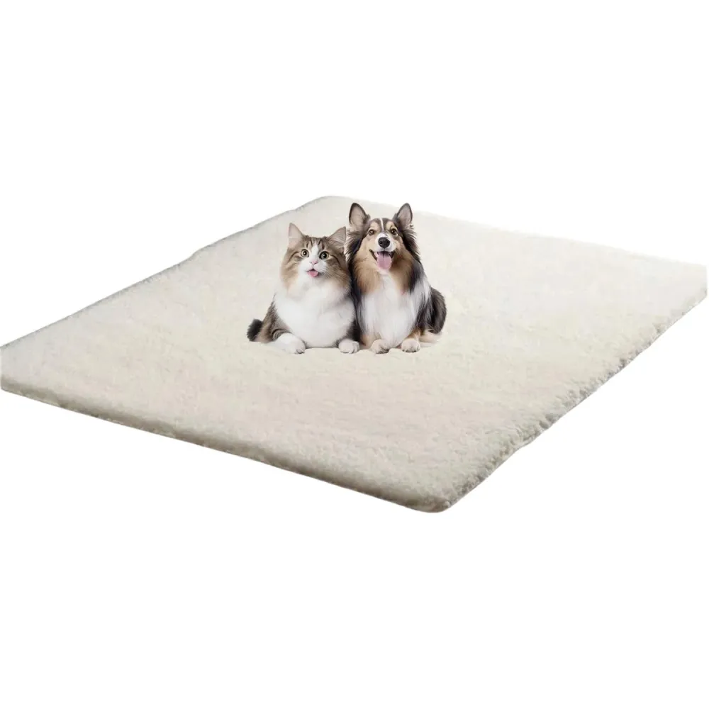 Alfombra Bajada Cama Peluda Super Suave Turquesa