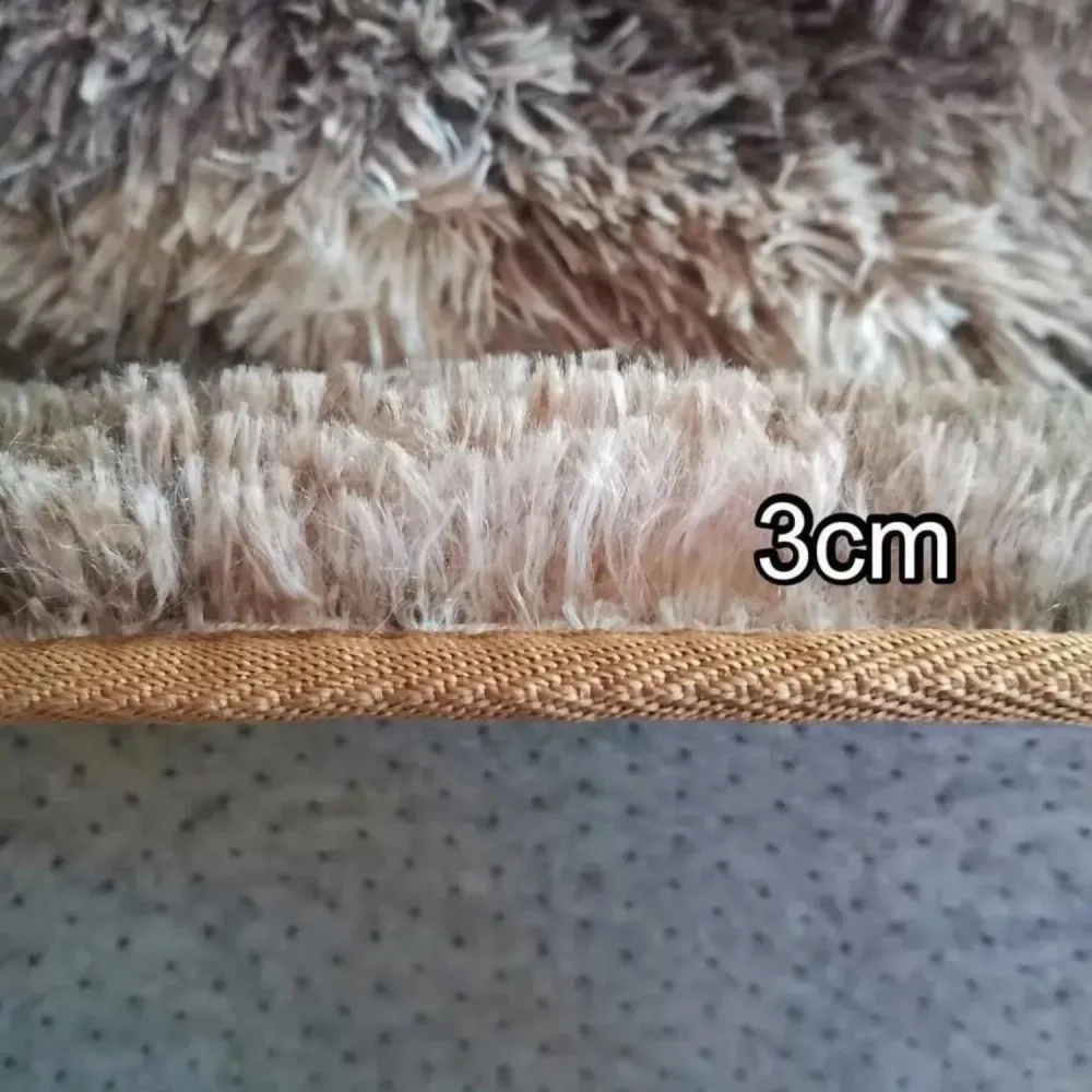 Alfombra Bajada Cama Peluda Super Suave Turquesa