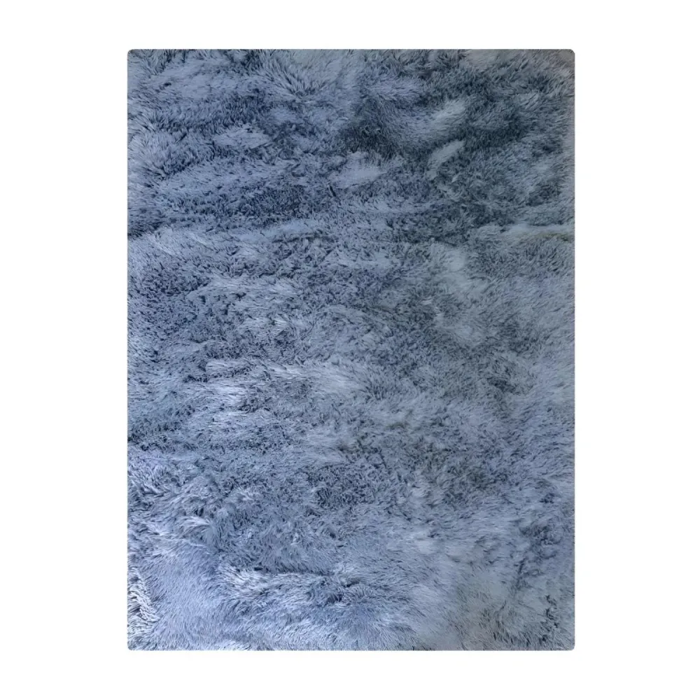 Alfombra Peluda Super Suave 2x1,8 MTS Plomo Liso
