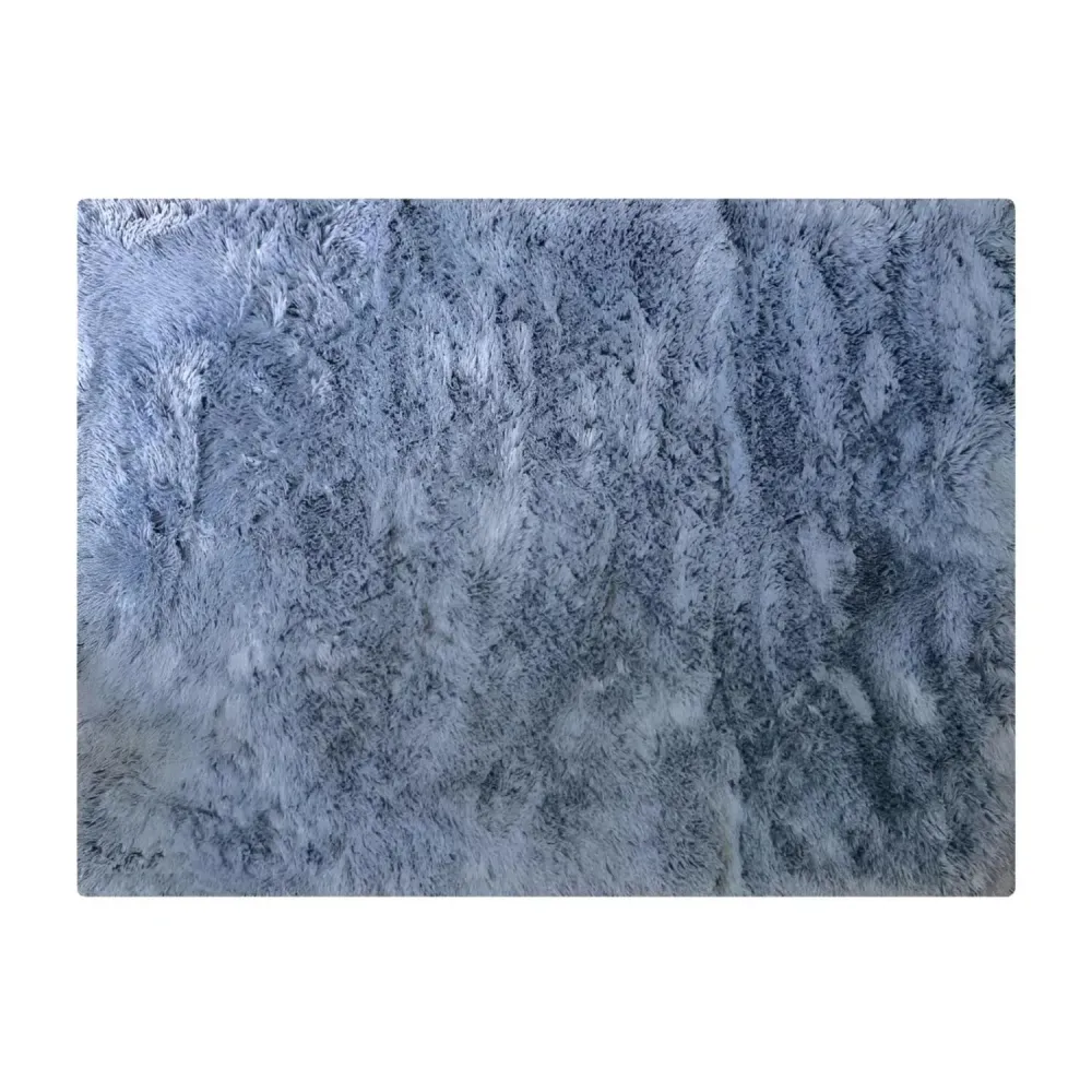 Alfombra Peluda Super Suave 2x1,8 MTS Plomo Liso