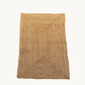 ALFOMBRA RECTANGULAR DE YUTE NATURAL, 60X90 CM