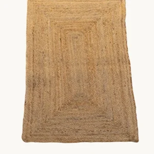 ALFOMBRA RECTANGULAR DE YUTE NATURAL, 90X150 CM