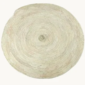ALFOMBRA REDONDA DE PALMA NATURAL, 140CM DIAMETRO