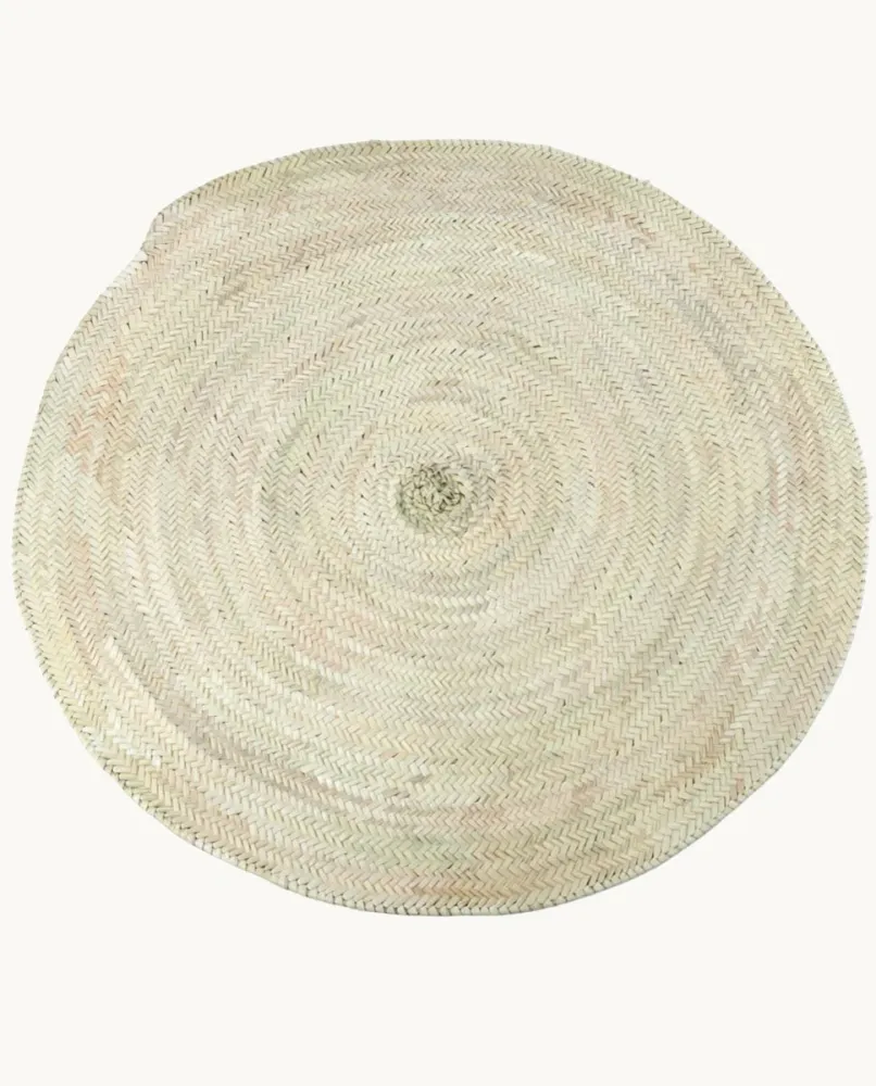 ALFOMBRA REDONDA DE PALMA NATURAL, 140CM DIAMETRO