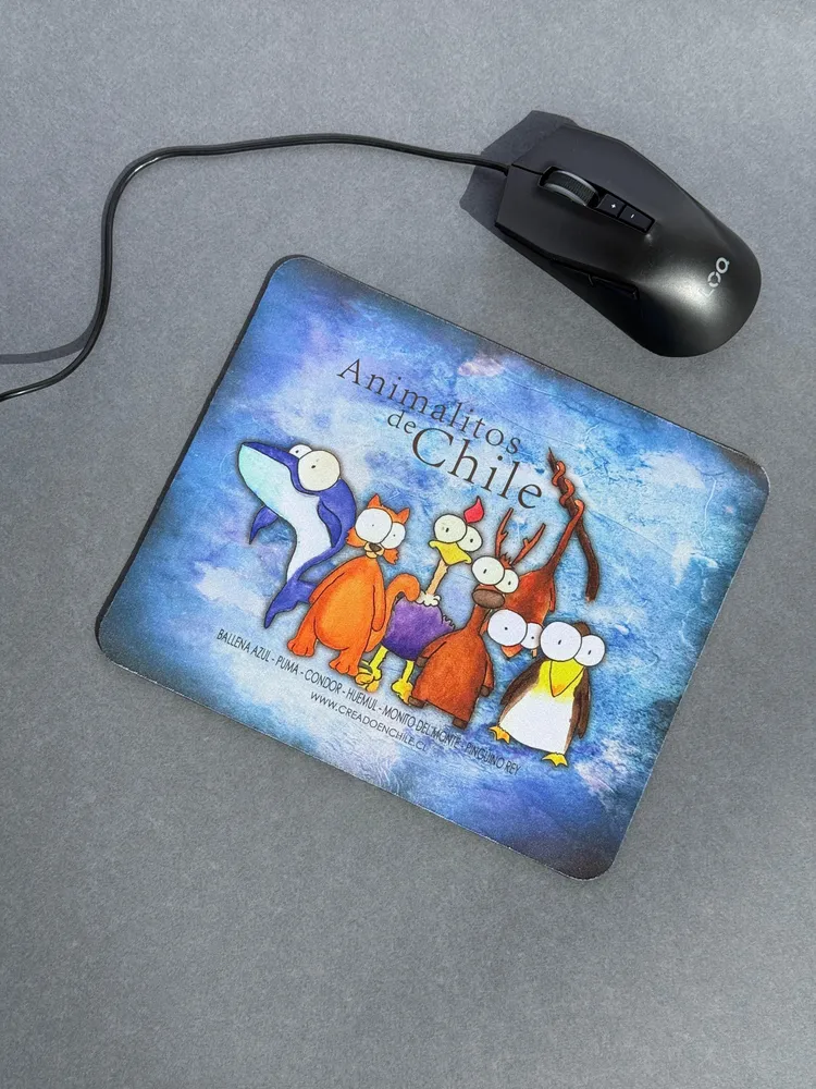 Mousepads de goma ilustrados - Animalitos de Chile Alma Chilena