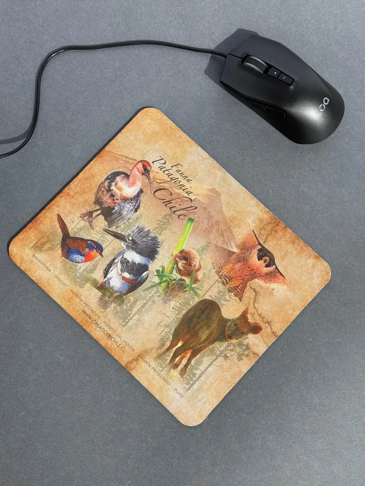 Mousepads de goma ilustrados - Fauna Patagónica Alma Chilena