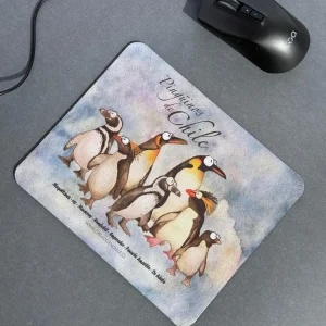 Mousepads de goma ilustrados - Pingüinos de Chile Alma Chilena