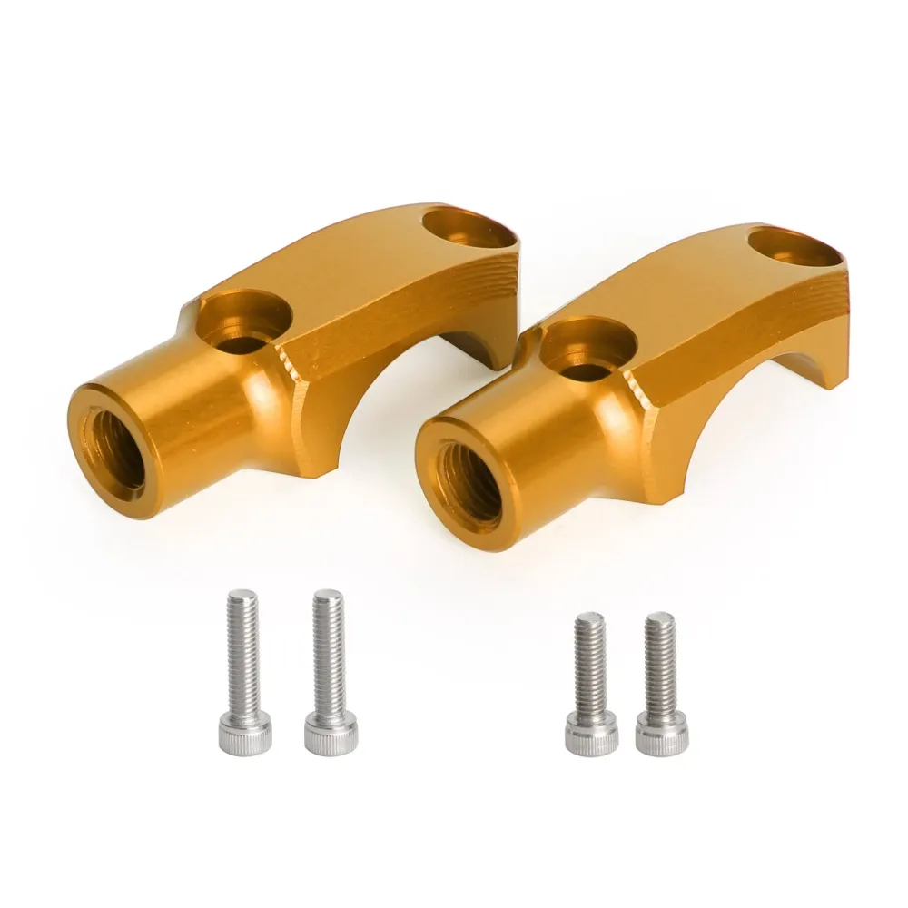 Aluminio CNC 7/8" Abrazadera de cilindro maestro delantero de 22 mm y adaptador de montaje de espejo de 10 mm (genérico)