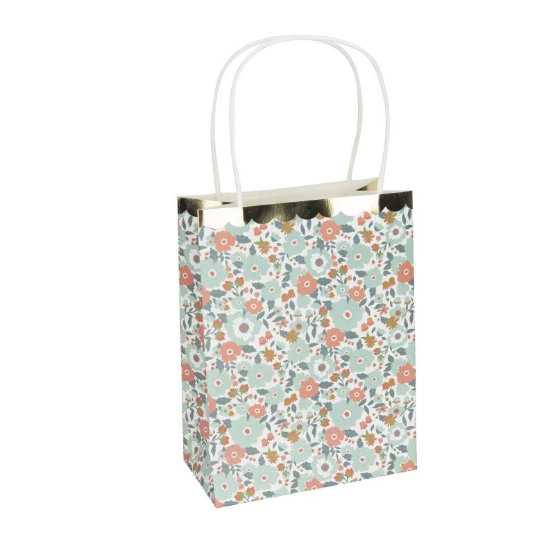 Bolsa flores azules con asa Amate es