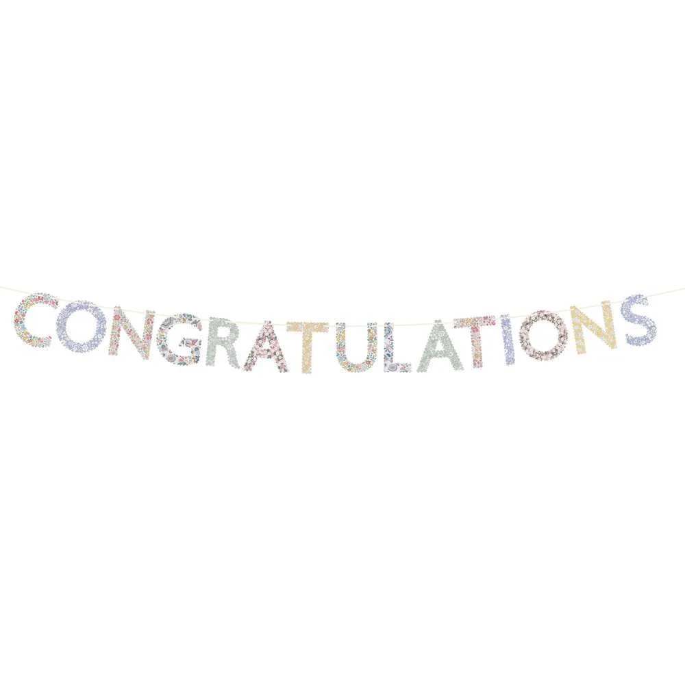 Meri Meri x Liberty Congratulations Garland Amate es