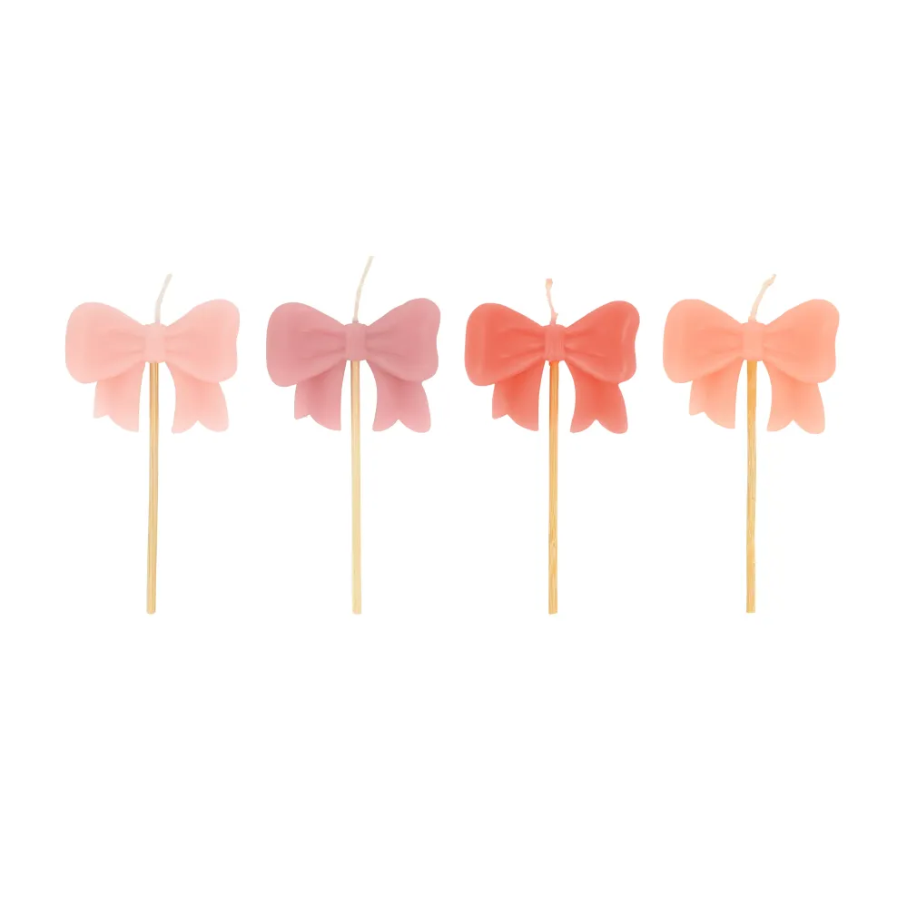 Velas de lazos rosa Amate es