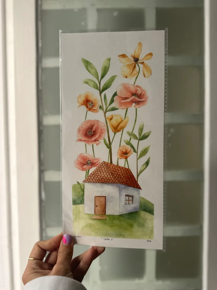 Lámina Casita que florece tamaño peque Ana H