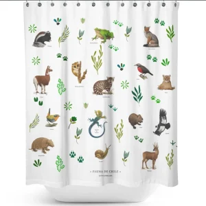 Cortina de Baño Fauna Chilena Andes1