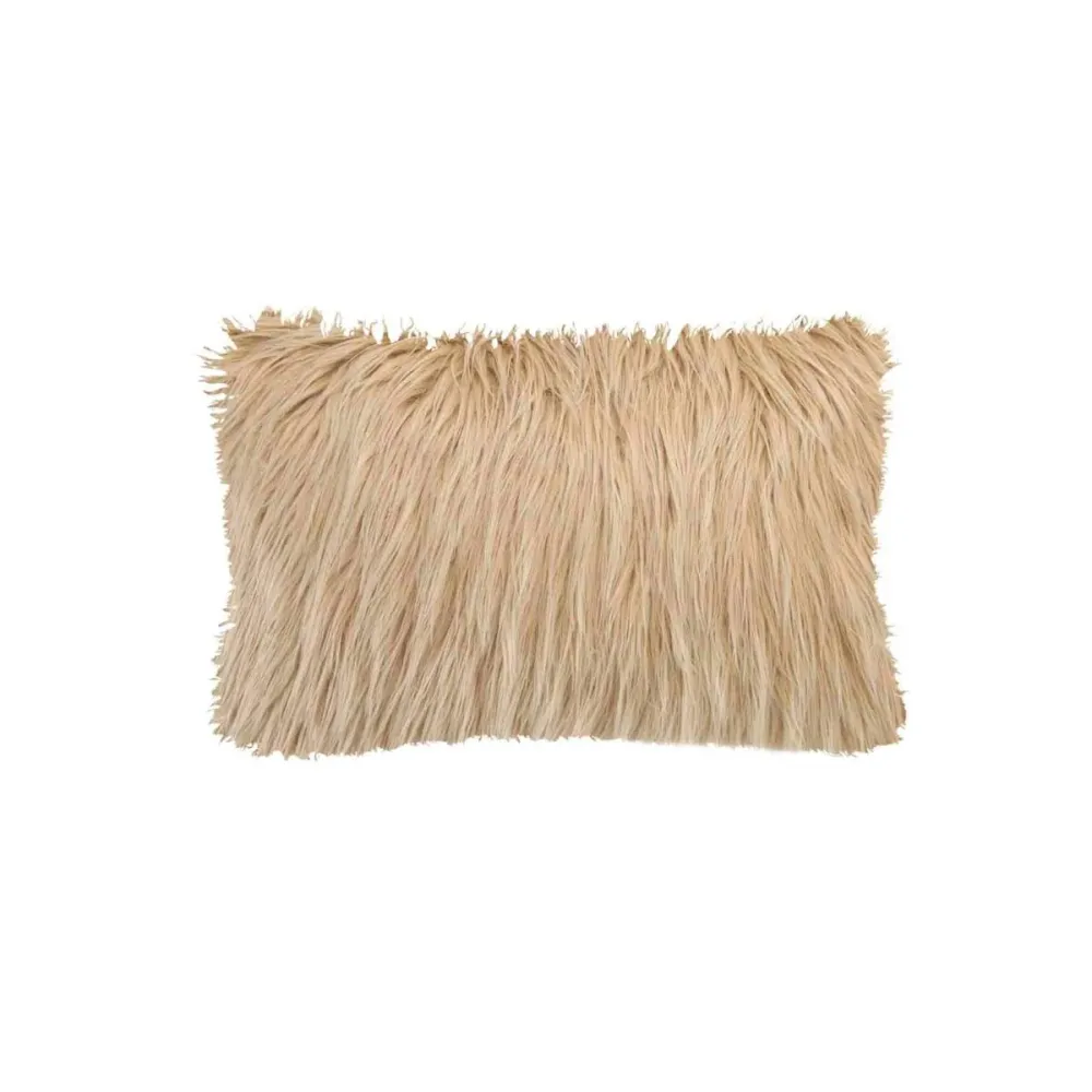 Cojín decorativo de pelo beige 40x60 Andrea House