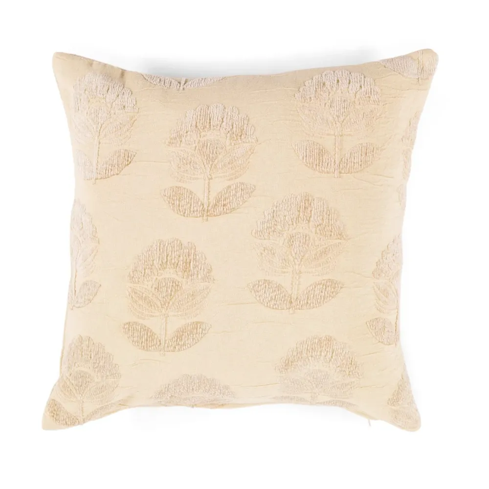 Cojín de sofá de algodón beige estilo romántico Andrea House
