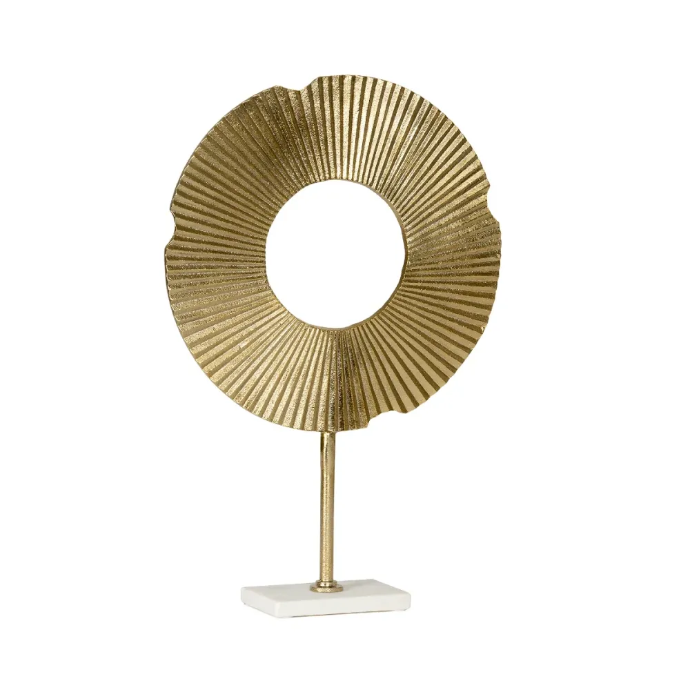 Figura decorativa abstracta de metal dorado Andrea House