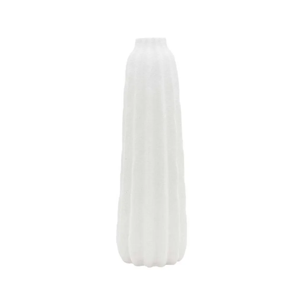 Jarrón decorativo de gres Kaduna blanco 48,5 cm Andrea House