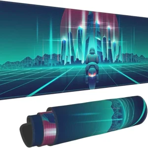 Alfombrilla de ratón XL para motocicleta<br> Ciudad futurista Antre du Motard