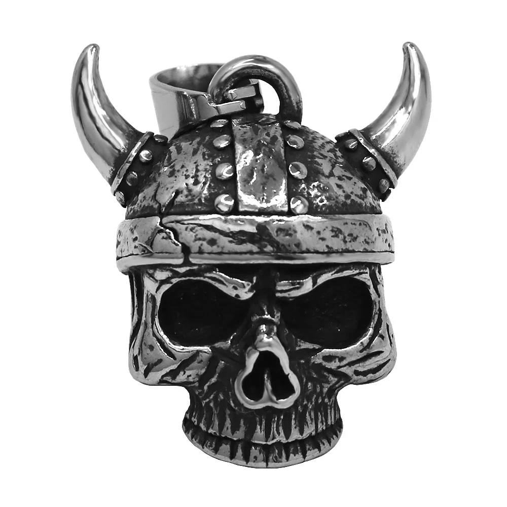 Campana del guardián<br> Cráneo de soldado de infanterí vikingo Antre du Motard
