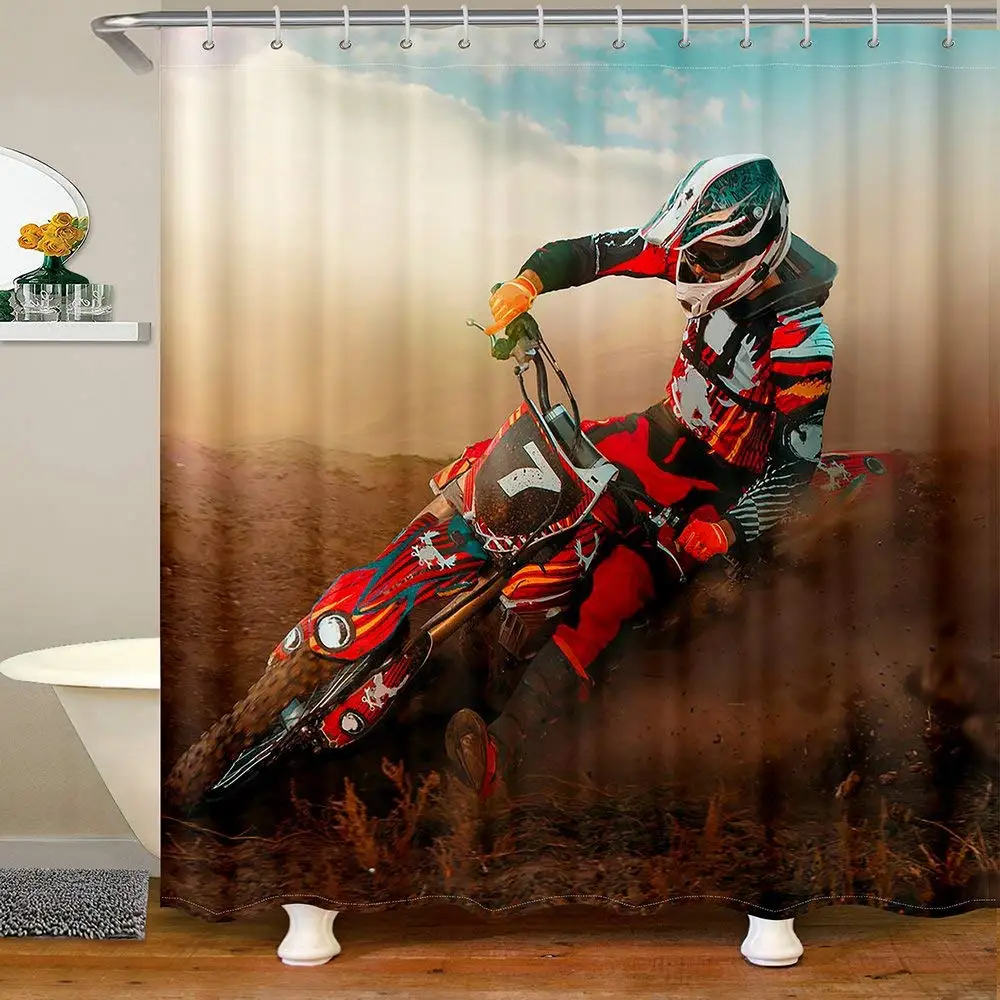 Cortina de ducha Motocross<br> Corredizo Antre du Motard