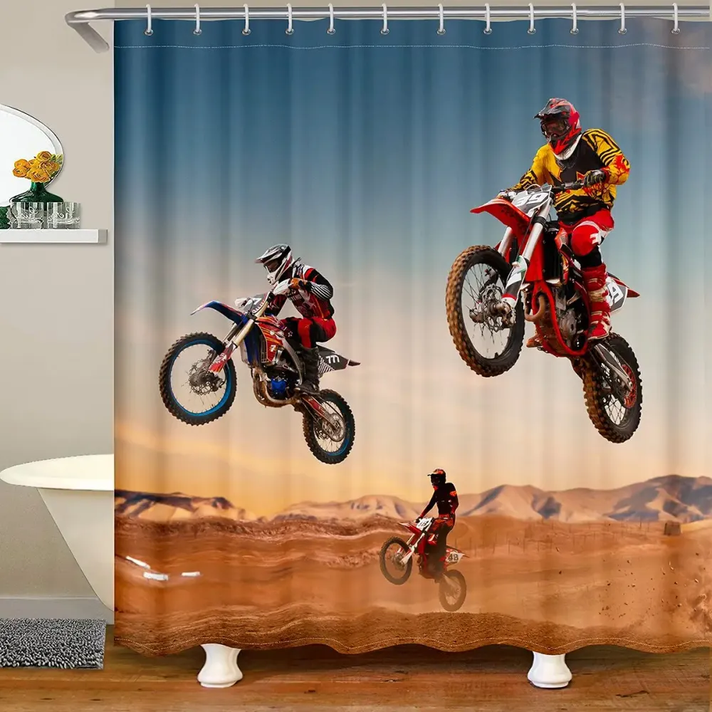 Cortina de ducha Motocross<br> Entre amigos Antre du Motard
