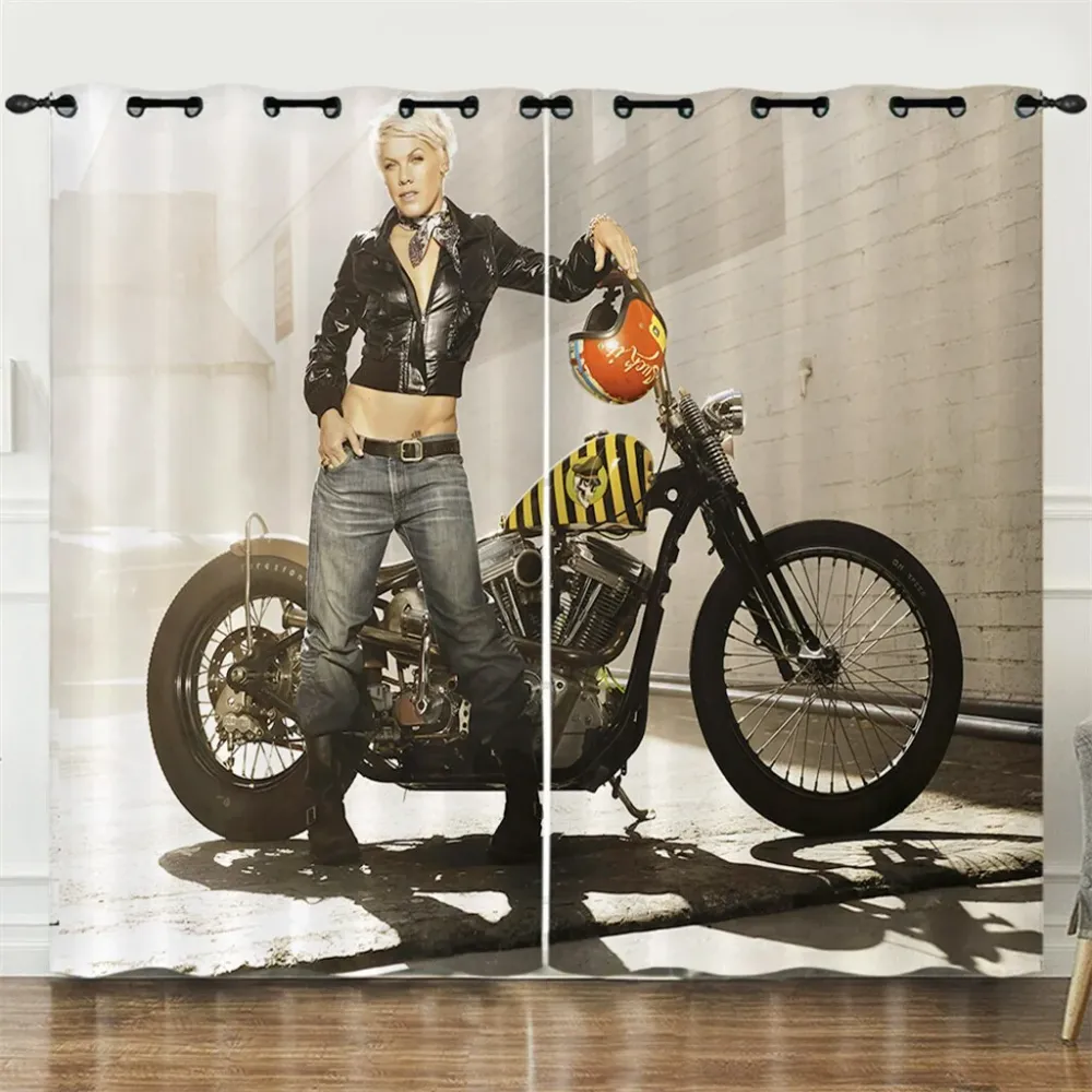 Cortina de motocicleta Cantante P!nk Antre du Motard