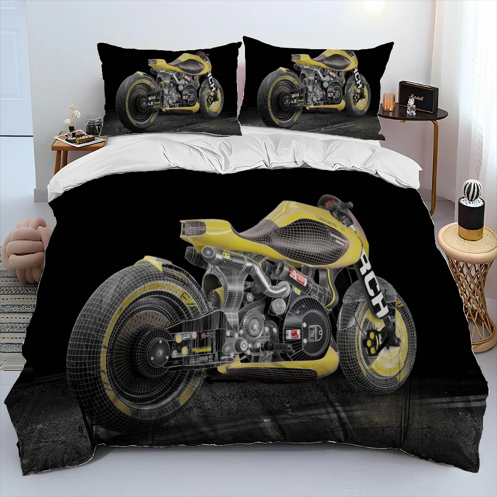 Funda nórdica Moto modelado 3D Antre du Motard