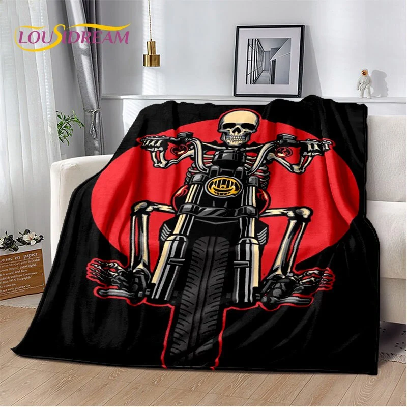 Manta de moto<br> motociclista calavera Antre du Motard