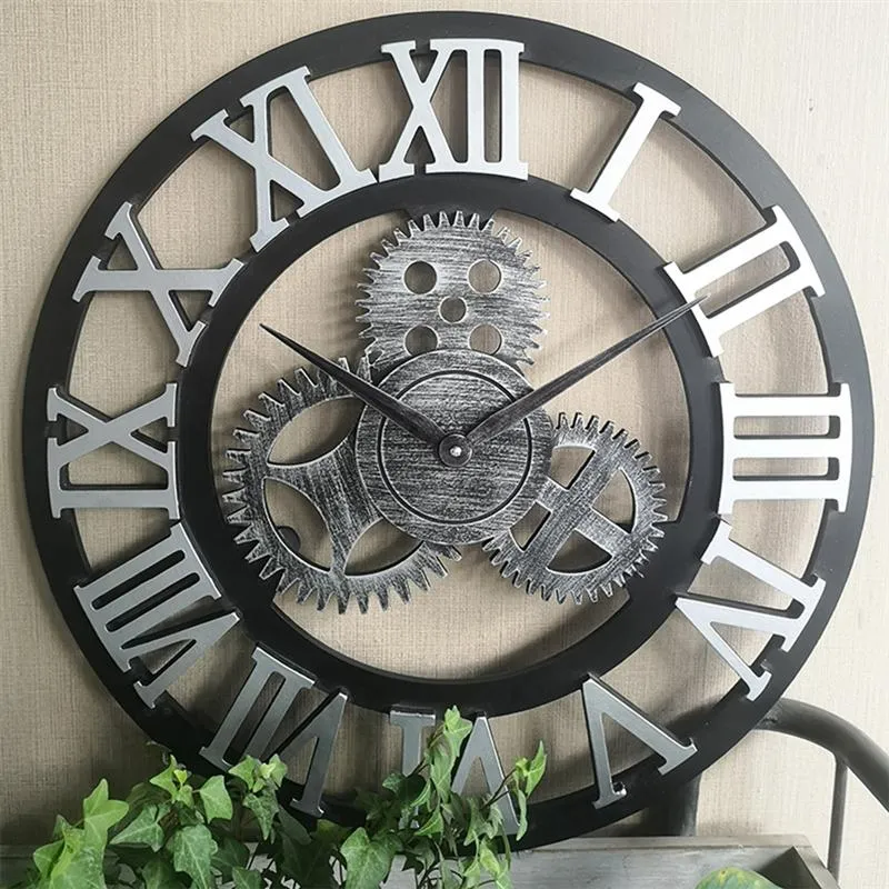 Reloj de pared motero números romanos Antre du Motard