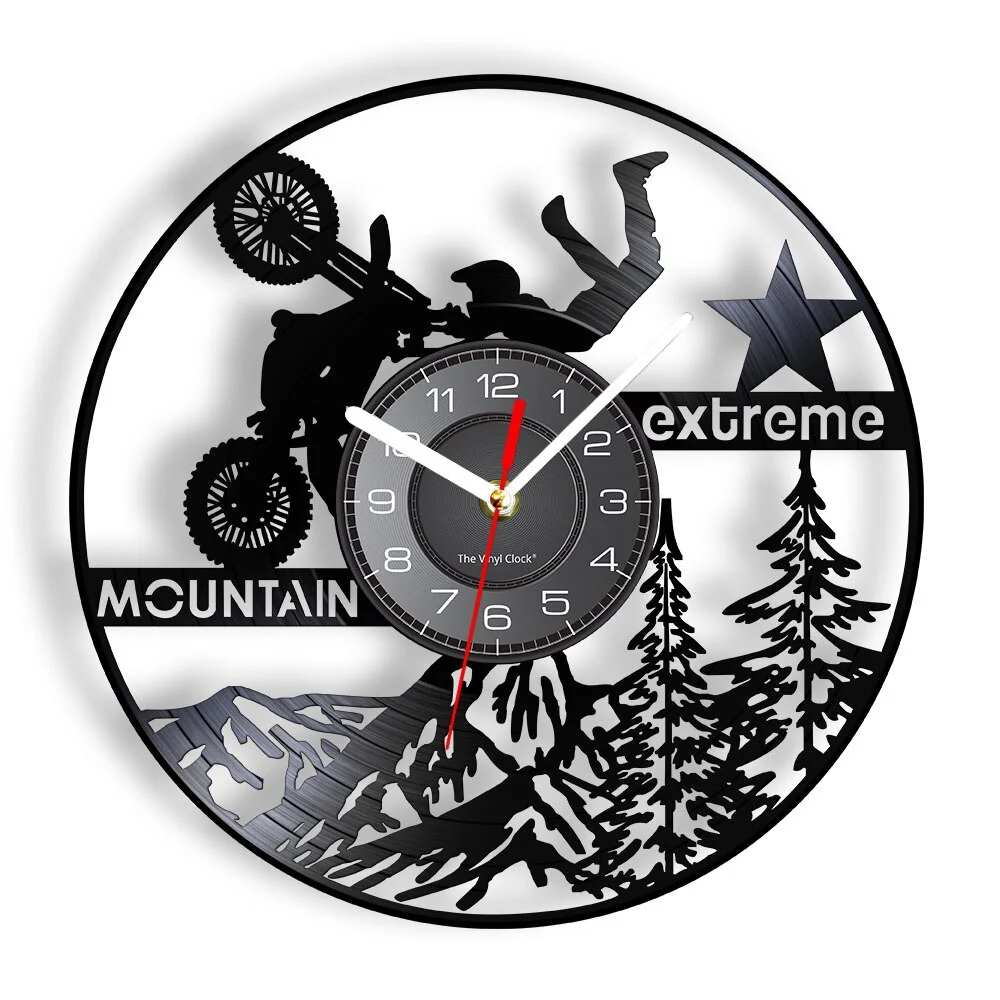 Reloj de pared Moto Cross Figura estilo libre Antre du Motard