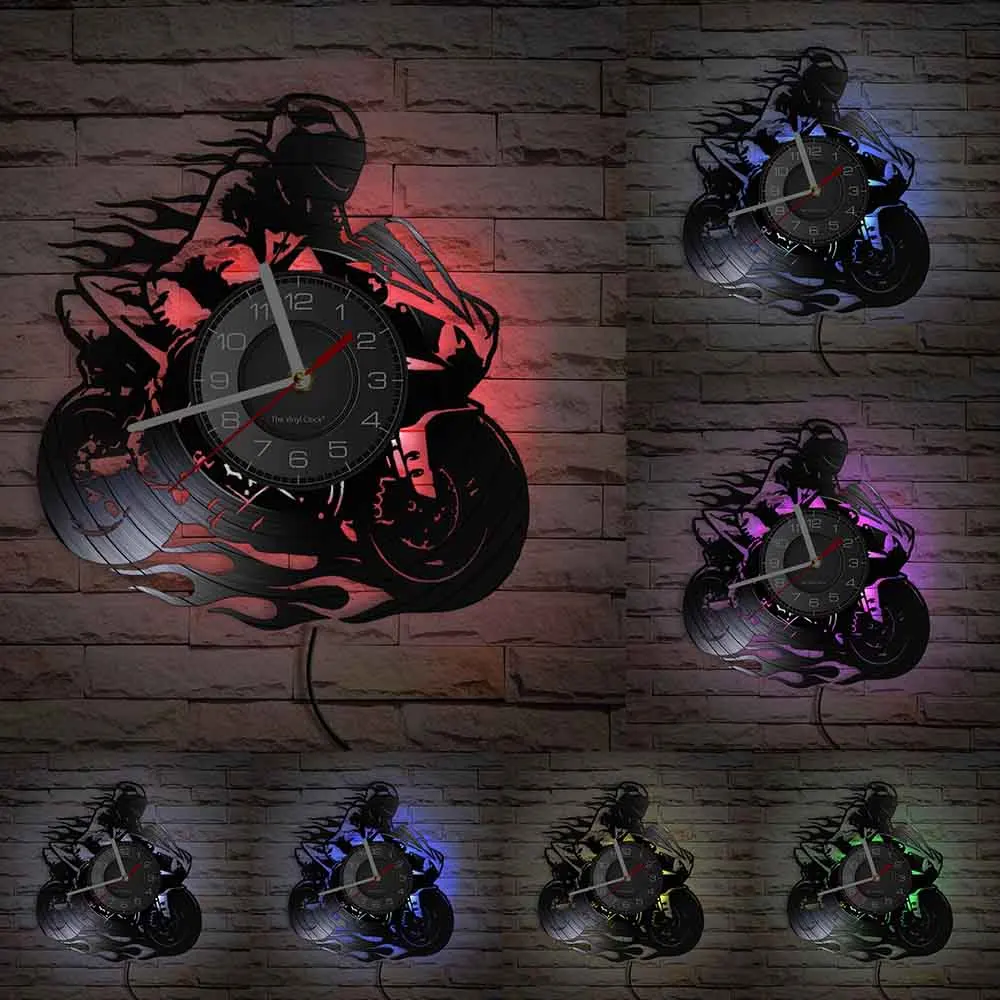 Reloj de pared de motocicleta En aguja Antre du Motard